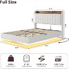 TackView Floating Bed Frame with LED Lights, Modern Upholstered Platform Bed with Headboard & USB Charging Station, No Box Spring - 2 of 4