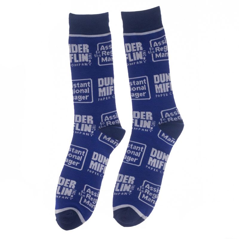 The Office TV Series Casual Crew Sock 3-pack set for Men in Novelty Dunder Mifflin Box, 4 of 7