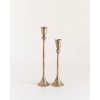 Slickblue Iron Candle Holder Set of 2, Hand-Forged Taper Stands with Weighted Base, Brass or Black, 9.5–12in - 2 of 4