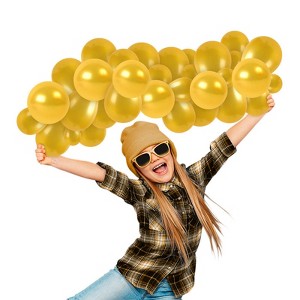 Treasures Gifted Pearlescent Gold Balloons - 5 Inch Latex Balloons - 200 Pack - 1 of 1