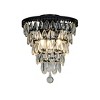 ALOADECOR 3-Lights 12 " Teardrop Glass Chandelier  Pendant Lamp - 3 of 4