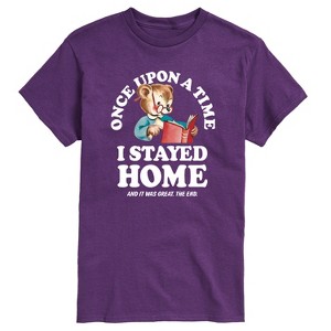 Men's - Instant Message - Once Upon A Time Stayed Home Short Sleeve Graphic T-Shirt - 1 of 4