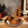 Attop Candle Plate Holder Tray: Round White Wooden Decorative Trays Decor for Pillar Candles Home Kitchen Decor Rustic White - 4 of 4