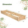 Costway Wooden Raised Garden Bed Outdoor Wood Planter Box for Vegetables Flowers Fruit - 3 of 4