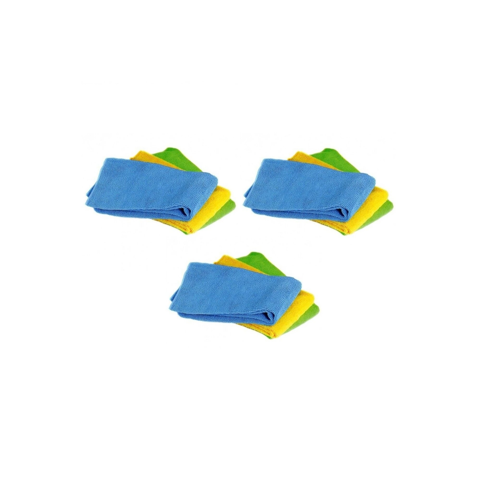 Norpro 3pc Washable Reusable Microfiber No Scratch Cleaning Cloths Towel Set 3 Sets