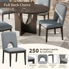Modern Dining Set for 4,Rubber Wood Extendable Round Dining Table with Removable Leaf and 4 Upholstered Dining Chairs for Small Places-Tanpinhause - 4 of 4