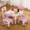 Kids Table and Chairs Set, Height Adjustable Desk for Ages 2-10, Arts & Crafts Table, Non-Slip Legs, for Classrooms Daycares - 2 of 4