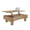 LiragoLift Top Coffee Table Natural Wood Hidden Storage Hydraulic Lift 5 Min Assembly 13.01"H x 27.17"D x 42.52"W - 2 of 4