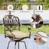 Karl Home | 51 in. Cast Aluminum Outdoor Swivel Bar Stools (Set Of 2) - 3 of 4
