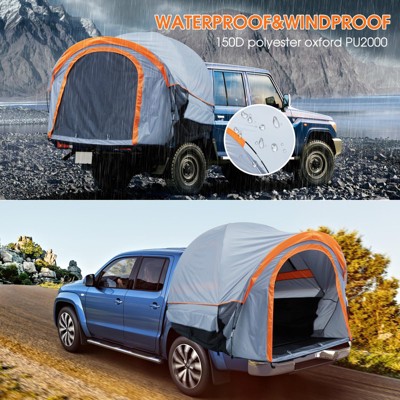 Pickup Truck Tent, Waterproof Pu2000mm Spacious Double Layer Camping Tent, Portable Truck Bed Tent With Rainfly and Storage Bag, Trunk Bed Tent