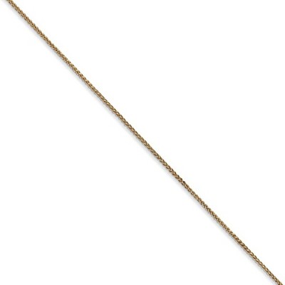 Black Bow Jewelry 0.8mm 14k Yellow Gold Spiga Pendant Chain Necklace