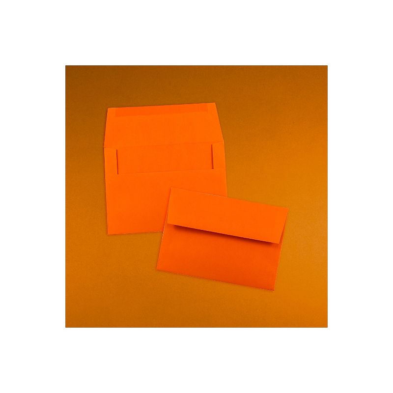 JAM Paper A6 Colored Invitation Envelopes 4.75 x 6.5 Orange Recycled 15905, 4 of 5