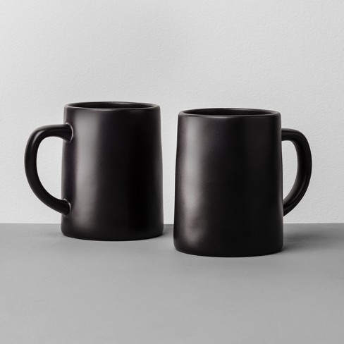 16 oz Black Potbelly Mug
