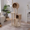 Multi-Level Cat Tree, Cat Tower Durable Sisal-Covered Scratching Posts,Cozy Caves,Condo,Dangling Ball,Jumping Platform for Cats Play &Sleep,Pet House - 3 of 4