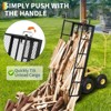Garden Dump Cart with Removable Sidewalls, 900 LBS Heavy Duty Steel Dump Wagon with 180° Swivel Handle & 10-inch Tires, for Backyard Farm - 3 of 4