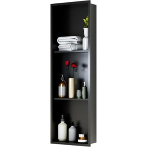 Stainless Steel Shower Niche, 12" X 12" No Tile Needed Recessed Shower Niche Shelf,Modern Wall Storage Niche for Bathroom Storage, Brushed - 1 of 4