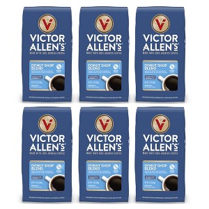 Victor Allen's Coffee Donut Shop Blend, Medium Roast, Ground Coffee, 6 Pack - 12oz Bags - 1 of 4