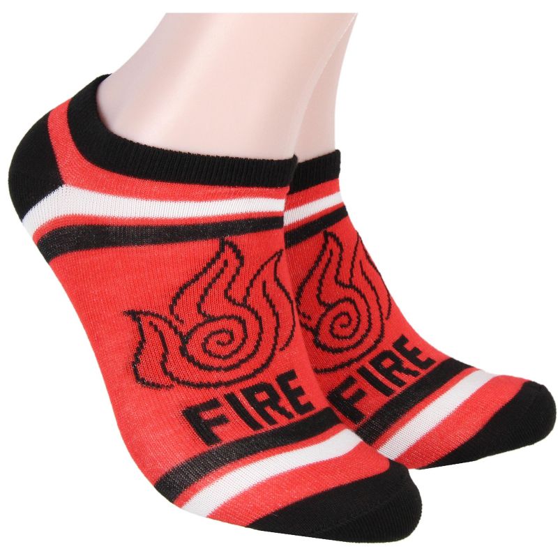 Nickelodeon Avatar The Last Airbender Elements No-Show Ankle Socks 5 Pair Multicoloured, 5 of 7