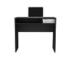 Vynxaria 35" Wide Minimalist Writing Desk with Shelf, Space-Saving Design for Home Office & Living Room - 2 of 4