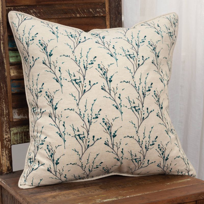 20"x20" Floral Polyester Filled Pillow - Rizzy Home, 6 of 10