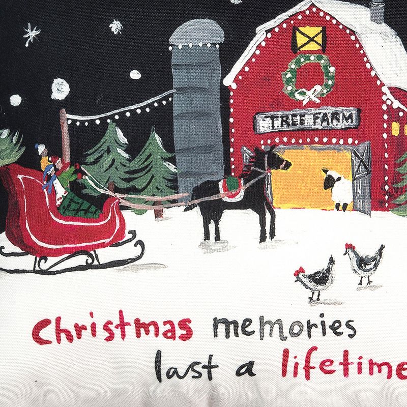 C&F Home 18" X 18" "Christmas Memories Last a Lifetime" Christmas Scene Indoor/Outdoor Throw Pillow, 3 of 5