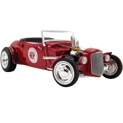 1934 Hot Rod Roadster Red "Indian Motorcycle" Limited Edition to 504 pieces Worldwide 1/18 Diecast Model Car by GMP