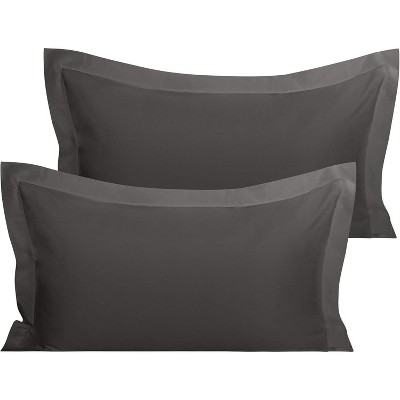 2 Pack Organic Cotton Pillow Shams, Sateen Weave Oxford Pillowcases - NTBAY