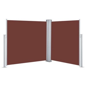 Retractable Side Awning Brown 47.2"x236.2" - 1 of 4