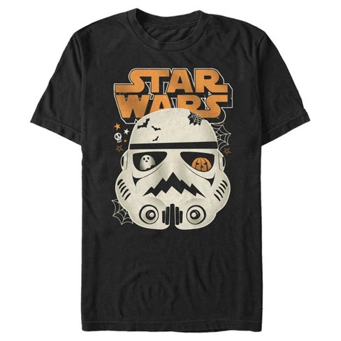 Men's Star Wars Halloween Scary Stormtrooper Helmet T-shirt - Black - X ...