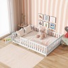 Sapphtopaz Kids Bed Frame, Rubber Wood Floor Bed with Safety Guardrails for Toddlers & Kids' Bedrooms (Twin/Full Size) - 4 of 4