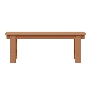 WestinTrends Ashore Outdoor HDPE 48" Modern Backless Patio Bench - 1 of 4