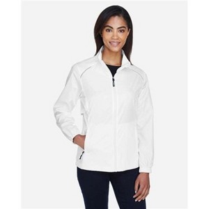 EG PRO Women's Lightweight Windbreaker Jacket – Unlined Water-Resistant Techno Lite Active Shell for Running & Travel White M - 1 of 4