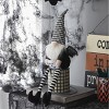 FURNIinspire Decorative Objects Holiday Decorations, Fabric Sitting Black Gnome With Wings, Striped Socks, Set Of 2, Multicolored, 3.5"*4.3"*23.5" - 4 of 4