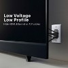 Fosmon 2-Pack Single Gang Recessed Low Voltage Cable Plate, 1-Gang Pass Through for Low Voltage Wires, Cord Hider for Wall Mount TV - 3 of 4