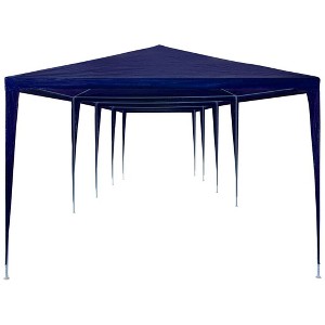 'vidaXL Party Tent - Huge Sized 9.8'x39.4' PE Material - UV and Water Resistant Outdoor Canopy- Rust Resistant Steel Frame Easy Assembly - Blue - 1 of 4