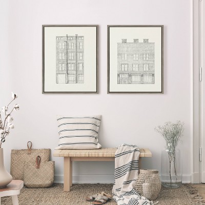 Viola Kreczmer Urban Brick Building Canvas Print Set