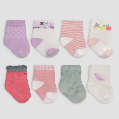 Image of Carter's Just One You® Baby 8pk Garden Socks - 3-12M