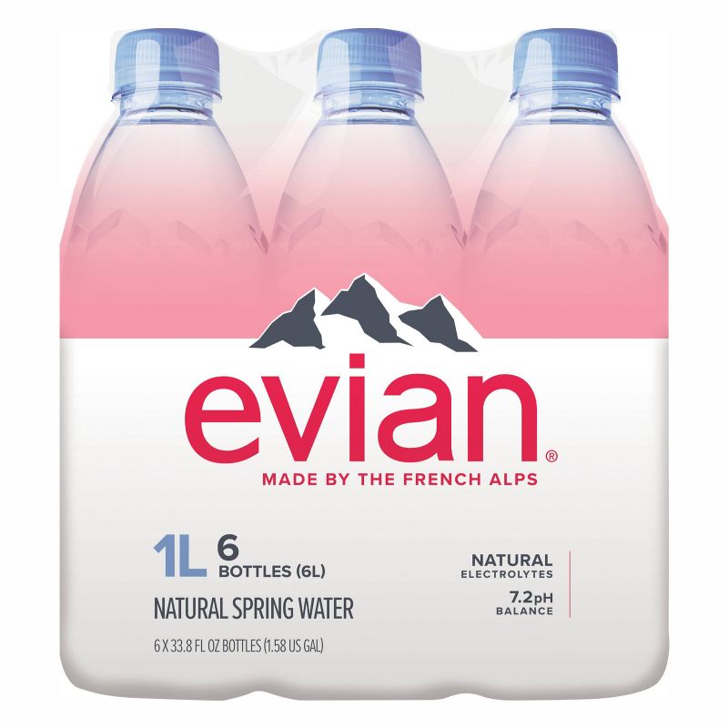 Evian Natural Spring Water - 6pk/33.8 fl oz Bottles, 3 of 8