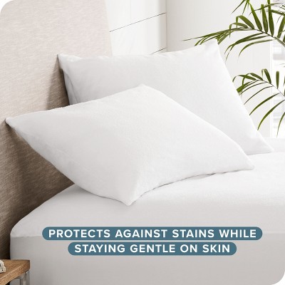 Standard White Cotton Hypoallergenic Waterproof Pillow Protector