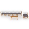 vidaXL Patio Lounge Set Sectional Sofa Set with Cushions Solid Wood Acacia - 3 of 4