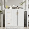 36'' Bathroom Vanity with Ceramic Sink Combo,Freestanding Vanity Set with Storage,3 Drawers and Soft Closing Doors - The Pop Home - 3 of 4