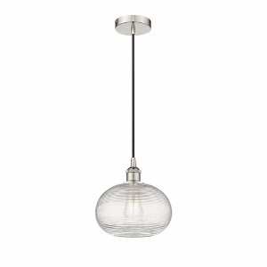 Ithaca - 1 Light Cord Hung Mini Pendant In Industrial Style-9.5 Inches Tall and 10 Inches Wide - 1 of 1