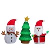 Karl Home Pop-up Set of  Snowman Santa Claus and Tree Lighted Christmas Decoration - 3 of 4