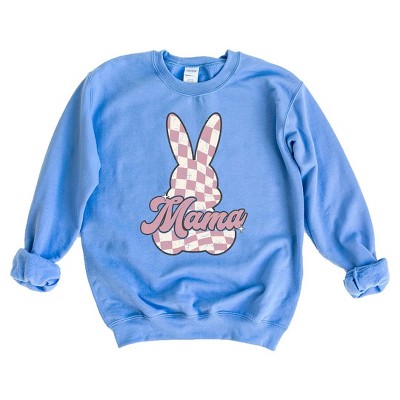 Simply Sage Market Women's Graphic Sweatshirt Checkered Bunny Mama