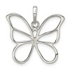 Black Bow Jewelry Sterling Silver Large 25mm Butterfly Silhouette Pendant - 3 of 4