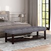 Christopher Knight Home Roseland Contemporary 60.25 " Button Tufted Bench with Shelf - 2 of 4