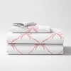 Sweet Jojo Designs Girl Kids Twin Sheet Set Ballerina and Ballet Bows Pink and White 3pc - 2 of 4
