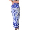 LA LEELA Women's Summer Bikini Wraps Beach Wrap Sarong Swimwear Cover up Skirt Bathing suit Swimsuit Pareo for Women One Size Blue, Abstract - 3 of 4