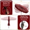 Tangkula 10 FT Solar Patio Umbrella w/ 32 LED Lights 3-Tier Vented Top & Tilt Adjustment - 4 of 4