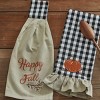 Park Designs Embroidered Happy Fall Hand Towel Set of 3 - 2 of 4